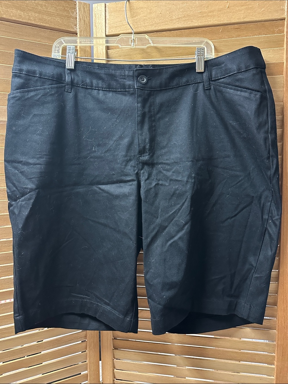 St. John's Bay Black Women's Bermuda Shorts